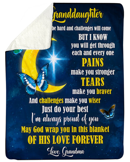 Special Gift For Your Granddaughter Blanket - From Grandma (SKU2608-336)
