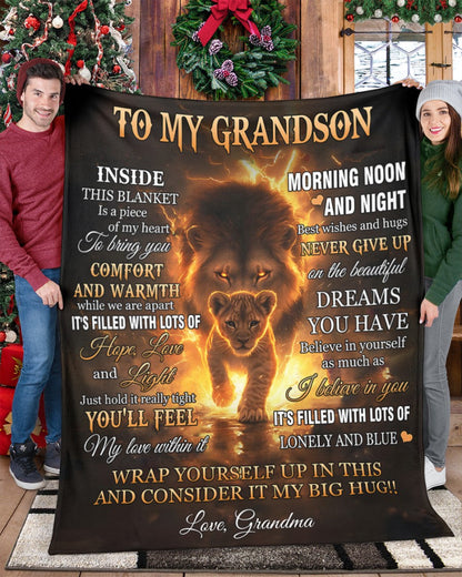 Special Gift For Your Grandson Blanket - From Grandma (SKUB12-133)