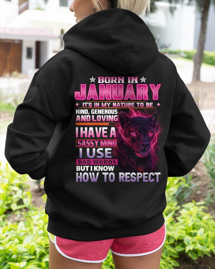 Born In January – T-Shirt For Woman – ntnt01 (SKU09-24-01)