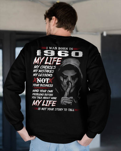 I WAS BORN IN 1960 - T-SHIRT FOR MAN - ntnt1960 (SKU07-1960)