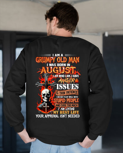 I AM A GRUMPY OLD MAN BORN IN AUGUST - FROM BOY - NTNT08 - (SKU12-319-08)