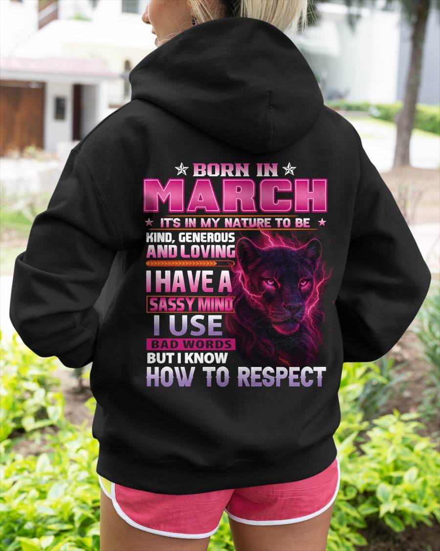 Born In March – T-Shirt For Woman – ntnt03 (SKU09-24-03)