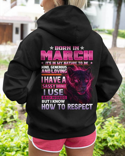 Born In March – T-Shirt For Woman – ntnt03 (SKU09-24-03)