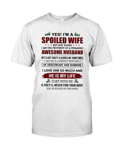 SPOILED WIFE OF AWESOME HUSBAND - PERFECT CHRISTMAS GIFT FROM HUSBAND - ntnt00
