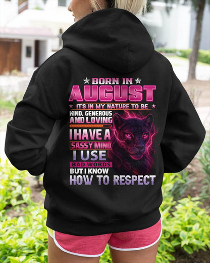 Born In August – T-Shirt For Woman – ntnt08 (SKU09-24-08)
