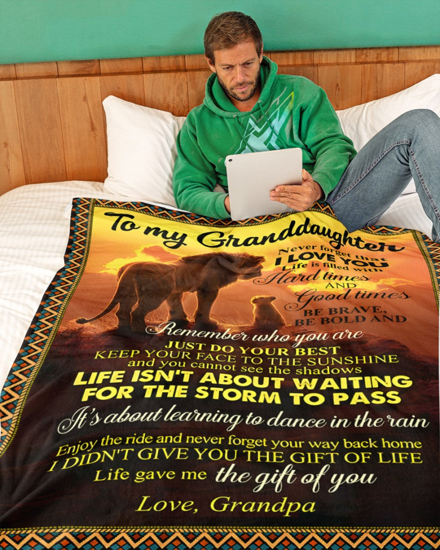 To My Grandaughter Blanket – Wrapped In Love From Granpa(SKUB11-99)
