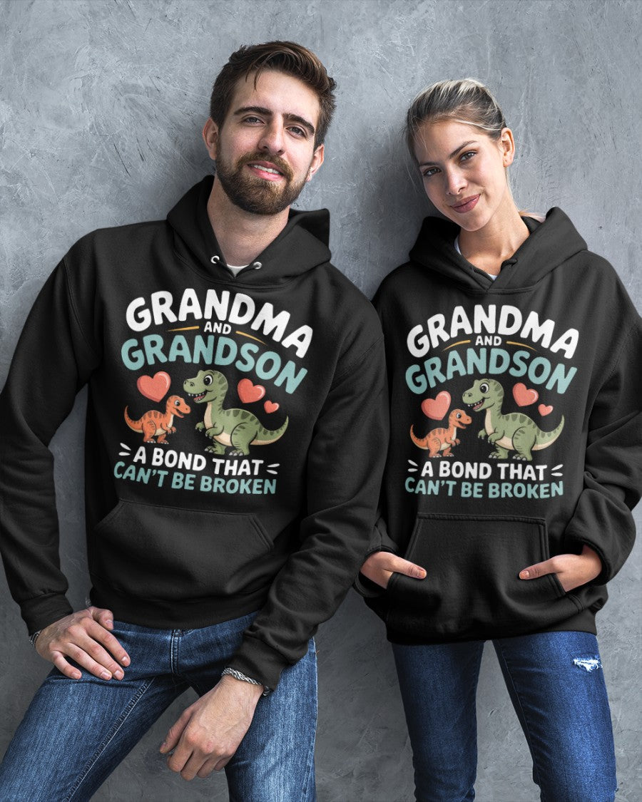 GRANDMA AND GRANDSON A BOND THAT CAN'T BE BROKEN DINOSAUR UNISEX T-SHIRT - ntnt00 (SKU-GMS5)