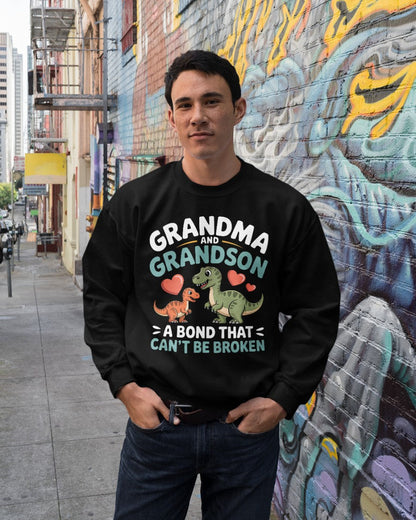 GRANDMA AND GRANDSON A BOND THAT CAN'T BE BROKEN DINOSAUR UNISEX T-SHIRT - ntnt00 (SKU-GMS5)