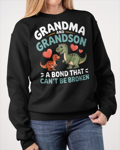 GRANDMA AND GRANDSON A BOND THAT CAN'T BE BROKEN DINOSAUR UNISEX T-SHIRT - ntnt00 (SKU-GMS5)