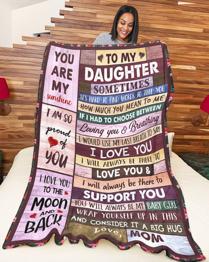 Special Gift For Your Daughter Blanket - From Mom
