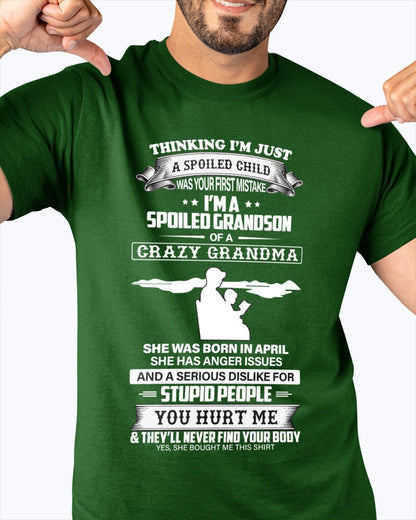 Spoiled by Grandma Shirt April Edition – From Grandma to Grandson ntnt04 (SKU-GMS2-04)