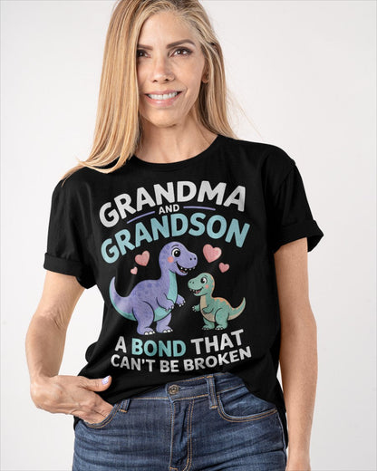 GRANDMA AND GRANDSON A BOND THAT CAN'T BE BROKEN DINOSAUR UNISEX T-SHIRT ntnt00 (SKU-GMS4)