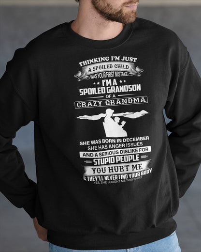 Spoiled by Grandma Shirt December Edition – From Grandma to Grandson ntnt12 (SKU-GMS2-12)