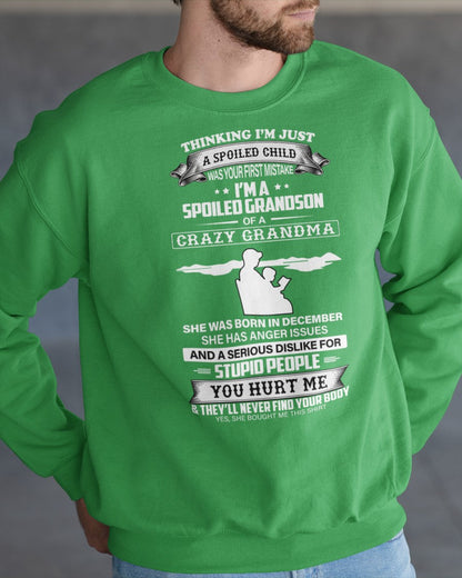 Spoiled by Grandma Shirt December Edition – From Grandma to Grandson ntnt12 (SKU-GMS2-12)
