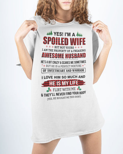 SPOILED WIFE OF AWESOME HUSBAND - PERFECT CHRISTMAS GIFT FROM HUSBAND - ntnt00