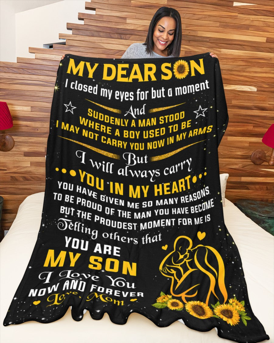 Special Gift For Your Son From Mom- Blanket - (SKU2607-148)