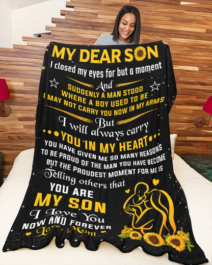 Special Gift For Your Son From Mom- Blanket - (SKU2607-148)