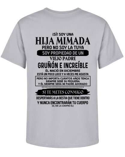 Diciembre - Padre increíble nacido en diciembre - Regalo perfecto para tu hija - T12 (SKU05-91-12)