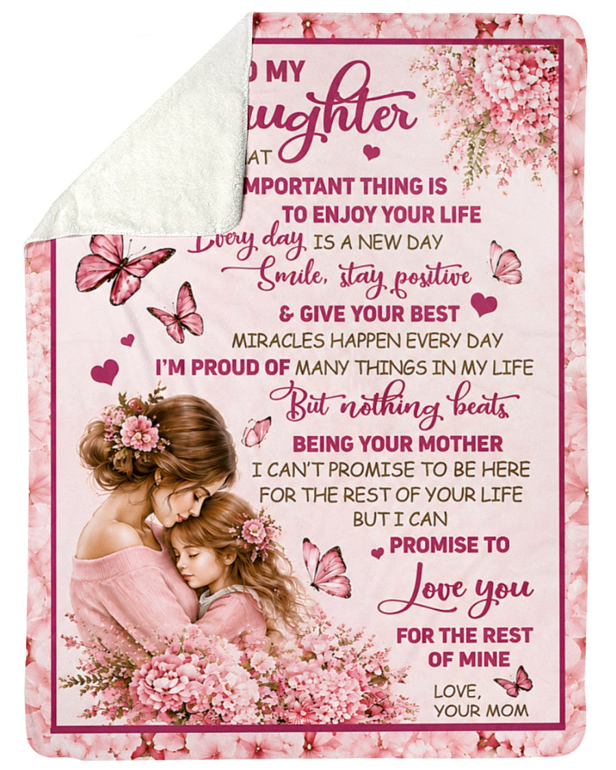 Special Gift For Your Daughter Blanket - From Mom (SKU2608-332)