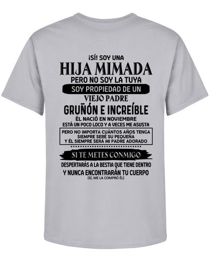 Noviembre - Padre increíble nacido en noviembre - Regalo perfecto para tu hija - T11 (SKU05-91-11)