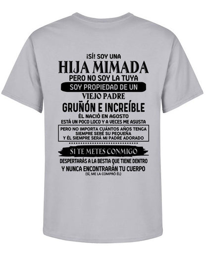 Agosto - Padre increíble nacido en agosto - Regalo perfecto para tu hija - T08 (SKU05-91-08)