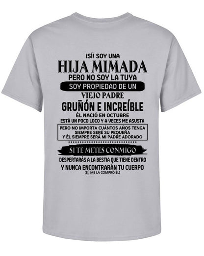 Octubre - Padre increíble nacido en octubre - Regalo perfecto para tu hija - T10 (SKU05-91-10)