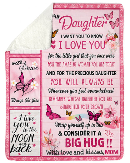 Special Gift For Your Daughter From Mom - Blanket - (SKU2608-242)