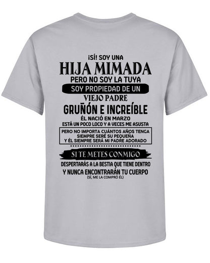 Marzo - Padre increíble nacido en marzo - Regalo perfecto para tu hija - T03 (SKU05-91-03)