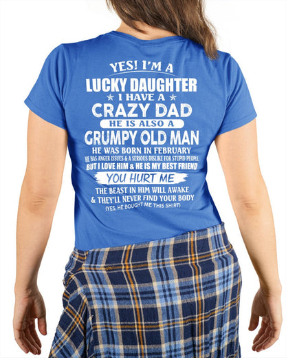 February - Awesome Grumpy Old Dad - Special gift for your daughter From Dad - ntnt02 (SKU10-50-02)