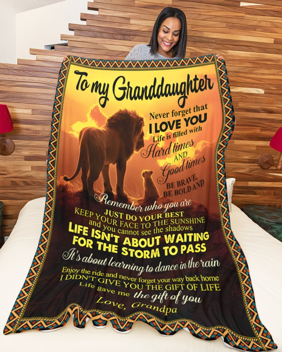 To My Grandaughter Blanket – Wrapped In Love From Granpa(SKUB11-99)
