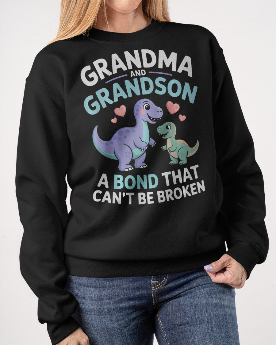 GRANDMA AND GRANDSON A BOND THAT CAN'T BE BROKEN DINOSAUR UNISEX T-SHIRT ntnt00 (SKU-GMS4)