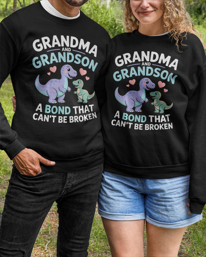 GRANDMA AND GRANDSON A BOND THAT CAN'T BE BROKEN DINOSAUR UNISEX T-SHIRT ntnt00 (SKU-GMS4)