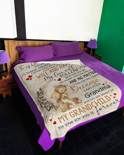 Special Gift For Your Granddaughter Blanket - From Grandma (SKUB12-115)