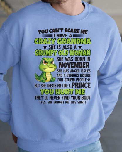 NOVEMBER - YOU CAN'T SCARE ME - FOR GRANDSON - GIFT FROM GRANDMA - ntnt11 (SKU09-85-11)