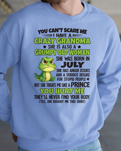JULY - YOU CAN'T SCARE ME - FOR GRANDSON - GIFT FROM GRANDMA - ntnt07 (SKU09-85-07)
