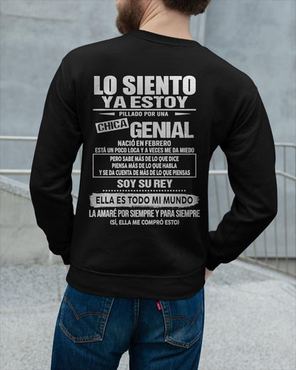 Febrero Chica genial - Regalo especial para novio - Black - T02 (SKU05-80-02)