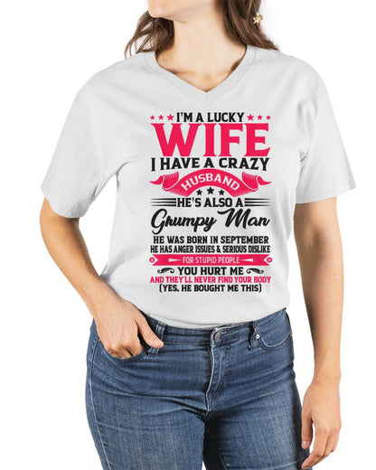 SEPTEMBER - TO MY WIFE - I'M A LUCKY WIFE - GIFT FROM HUSBAND - ntnt09 (SKU10-136-09)