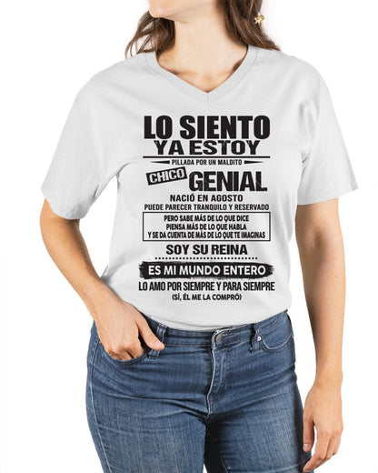 Agosto - Chico genial Nació en agosto - Regalo especial para novia - T08 (SKU04-18)