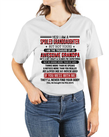 YES! I'M A SPOILED GRANDDAUGHTER - GIFT FROM GRANDPA - ntnt00 (SKU26T-01317-00)
