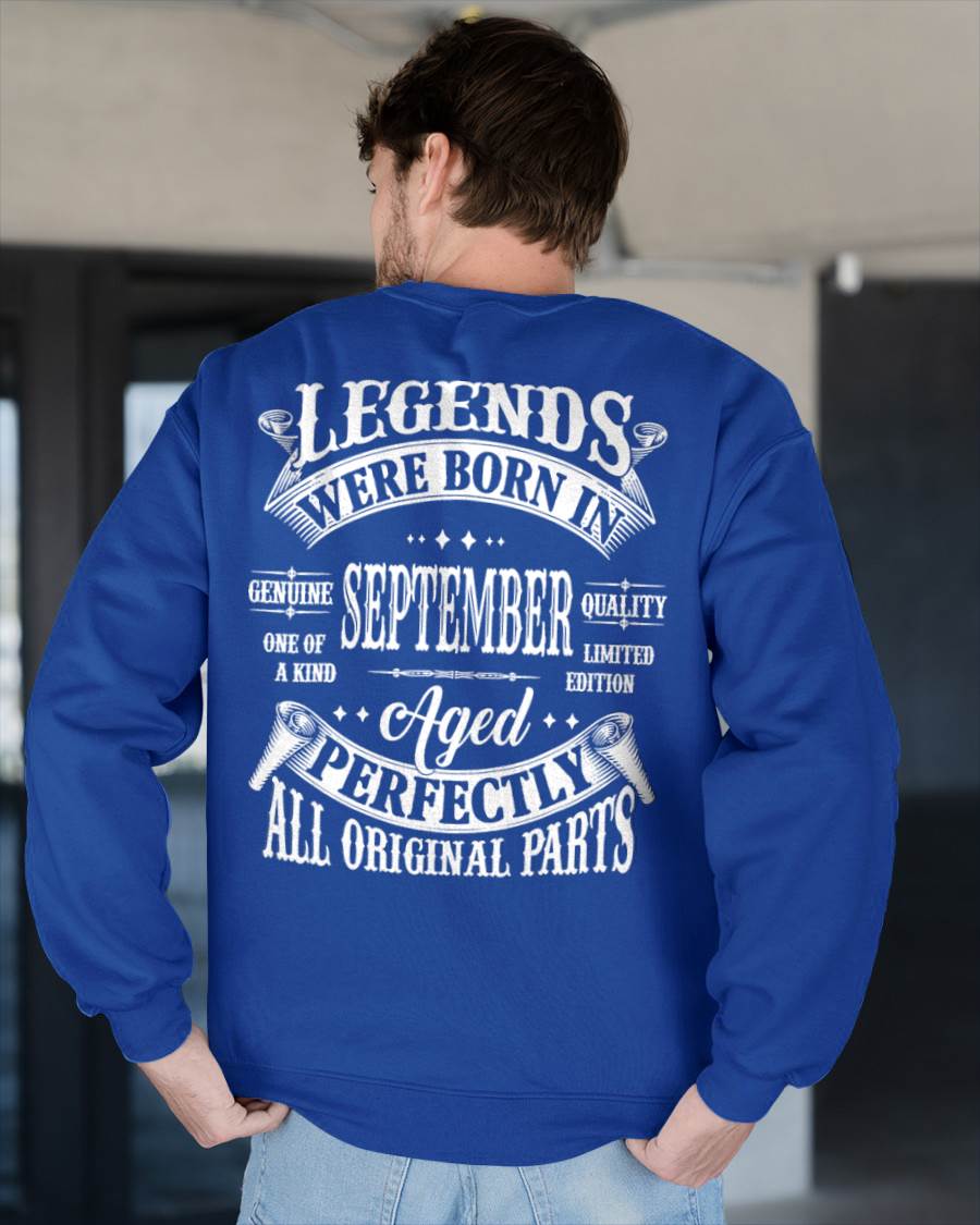 LEGENDS WERE BORN IN SEPTEMBER - T-SHIRT FOR MAN - ntnt09 (SKU08-37-09)