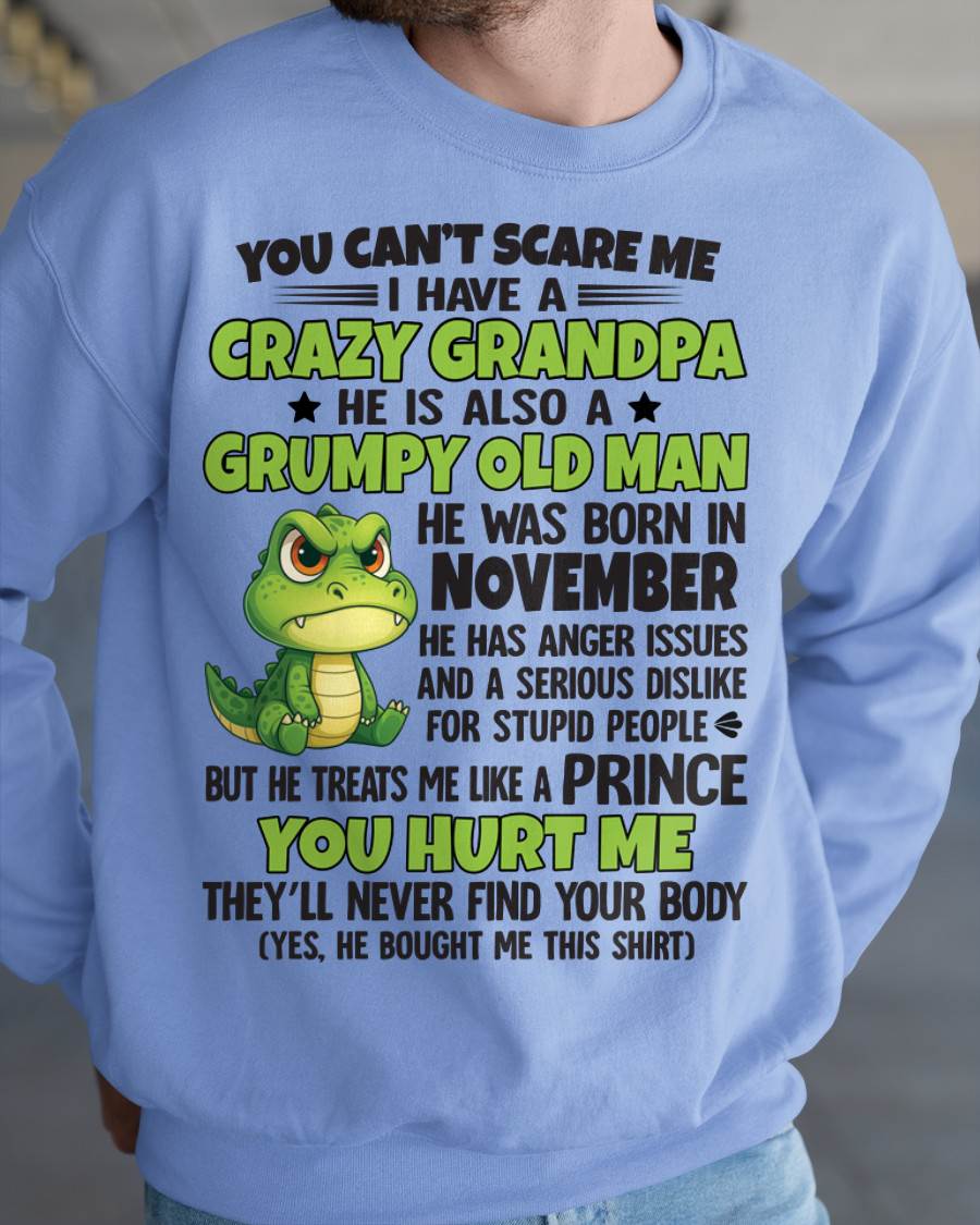 YOU CAN’T SCARE ME - GIFT FOR GRANDSON AND GRANDDAUGHTER FROM GRANDPA - ntnt11 (SKU09-121-11)
