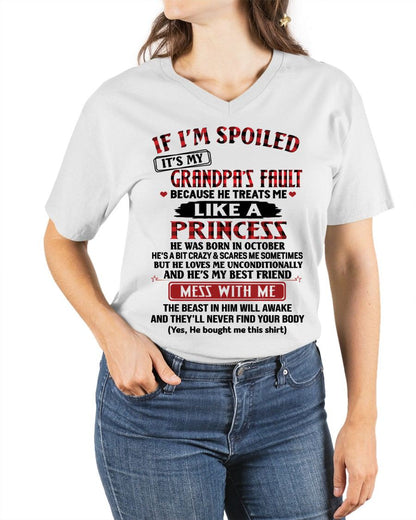 OCTOBER - IF I'M SPOILED IT'S MY GRANDPA'S FAULT - GIFT FROM GRANDPA - ntnt10 (SKU2603-31-10)