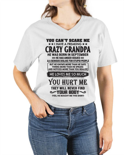 September – You Can’t Scare Me I Have A Freaking Crazy Grandpa – Gift For Granddaughter From Grandpa – ntnt09 (SKU12-221-09)