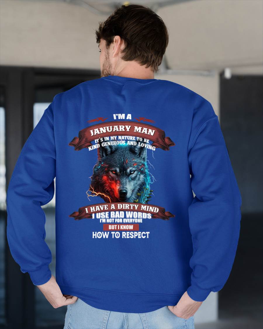 I'M A JANUARY MAN – T-SHIRT FOR MAN – ntnt01 (SKU12-162-01)