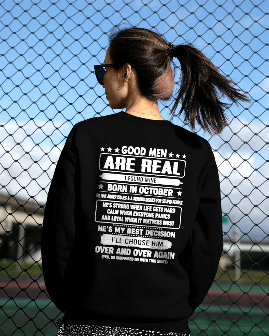 October Good Men Are Real Shirt – From Husband – NTNT10 - (SKU2608-511-10)