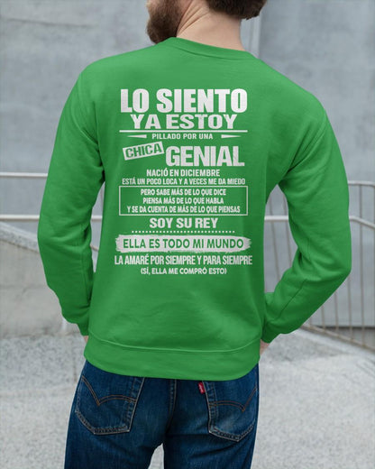 Diciembre - Chica genial nació en diciembre - Regalo especial para novio - Black - T12 (SKU05-80-12)