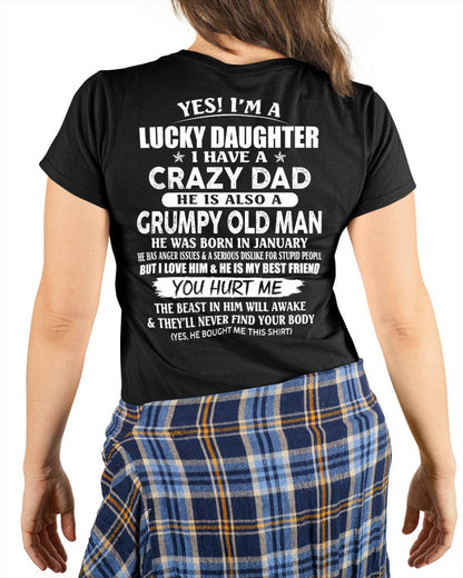 January - Awesome Grumpy Old Dad - Special gift for your daughter From Dad - ntnt01 (SKU10-50-01)