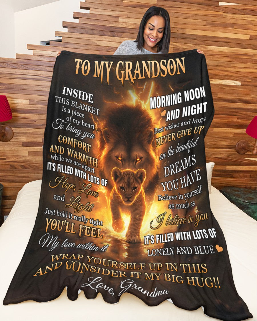 Special Gift For Your Grandson Blanket - From Grandma (SKUB12-133)