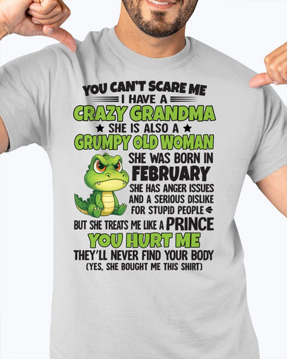 FEBRUARY - YOU CAN'T SCARE ME - FOR GRANDSON - GIFT FROM GRANDMA - ntnt02 (SKU09-85-02)