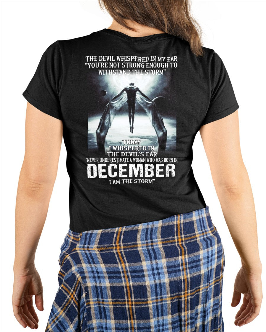 December - The Devil Whispered In My Ear - T-Shirt For Woman - ntnt12 (SKU-CHAUU-12)